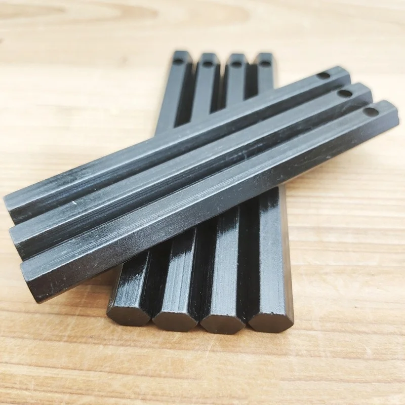 4 IN 1 Hexagon Ferro Rod Kit Survival Whistle Scraper Magnesium Steel Rope