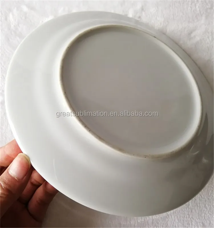 8' Customized round Sublimation Ceramic Plates Classic Design for Parties Sustainable Printing Decoration Dish
