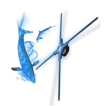 LED Holographic Display 3D Hologram Fan Naked Eye Stereo Advertising Machine Projector High Definition LED Advertising Lights