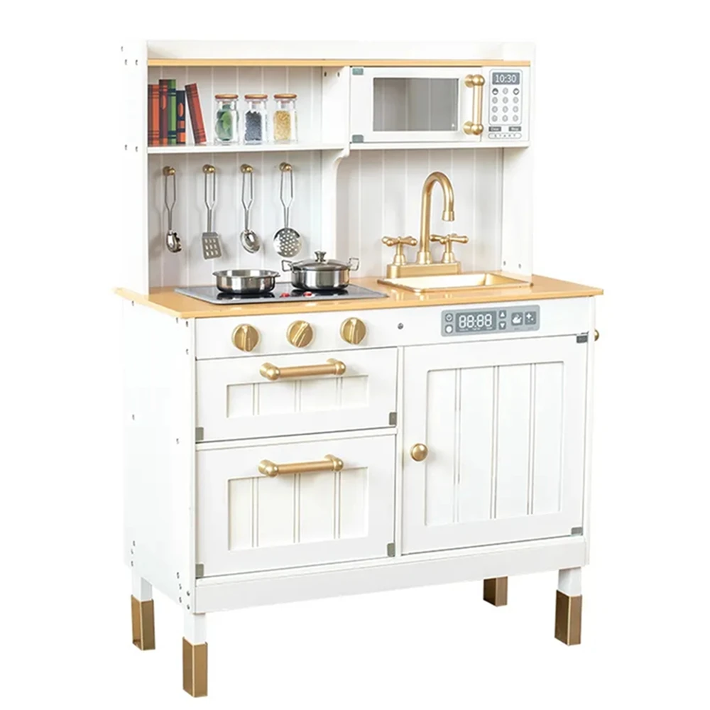 White Hot Sale Kids Role Playing Game Wooden Kitchen Toys for kids