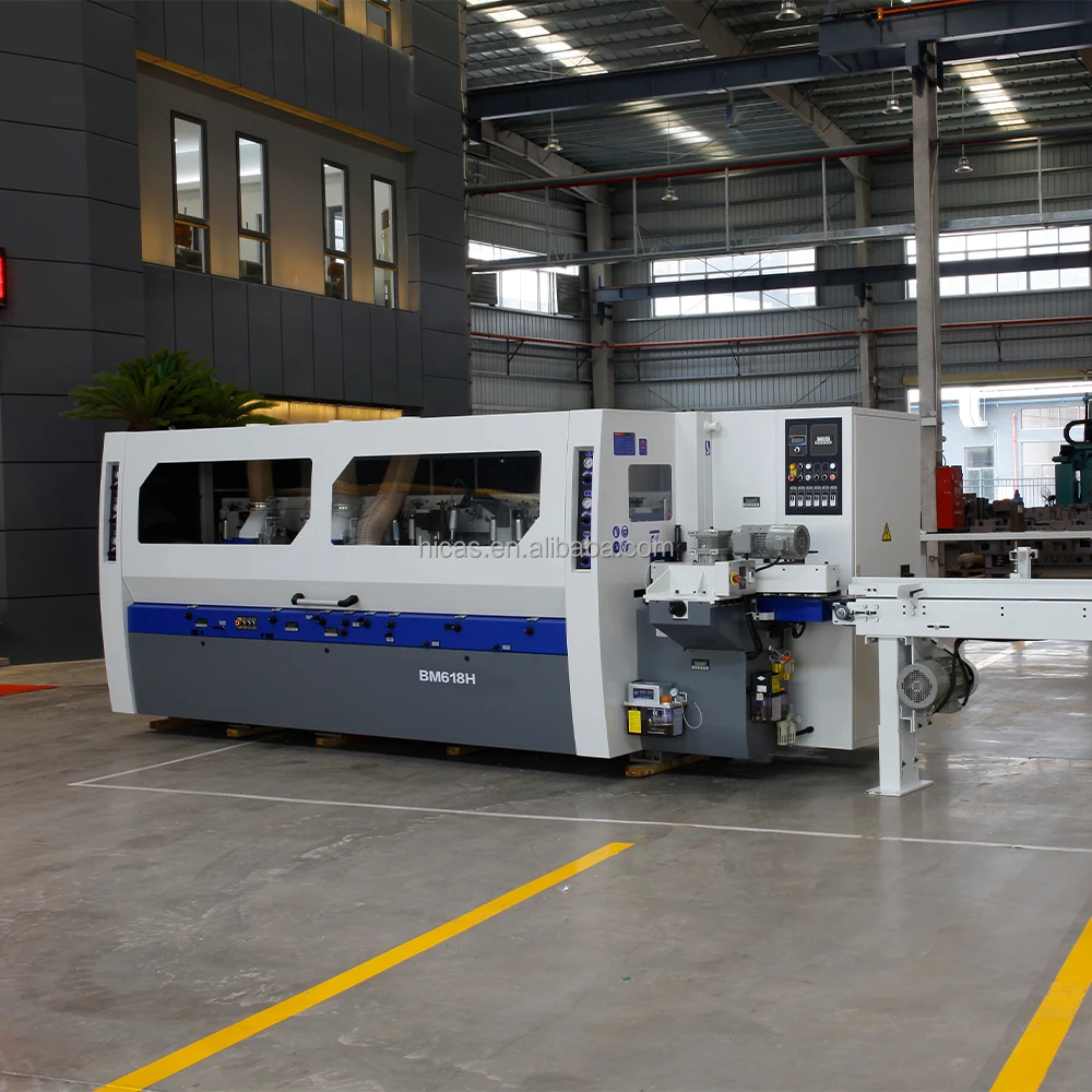HICAS 3800KG Heavy Duty 31.75kw wood machine for Furniture polishing 4 sided planer moulder for sale