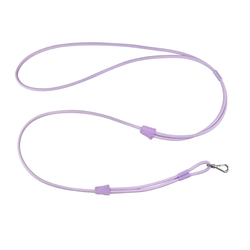 Dog Leash Amazon Cross-border Waterproof Pet Leash Round Rope Rubber-coated Leash Can Be Long and Short