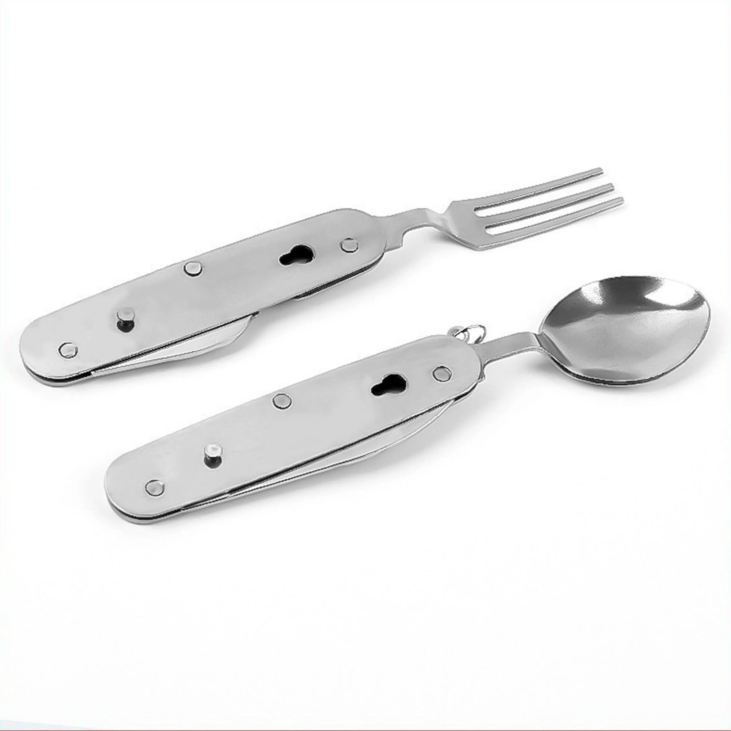 Supplier Camping Tools Folding Fork Spoon Set,403 Stainless Steel Fork And Spoon Spoons Forks Knives Set/