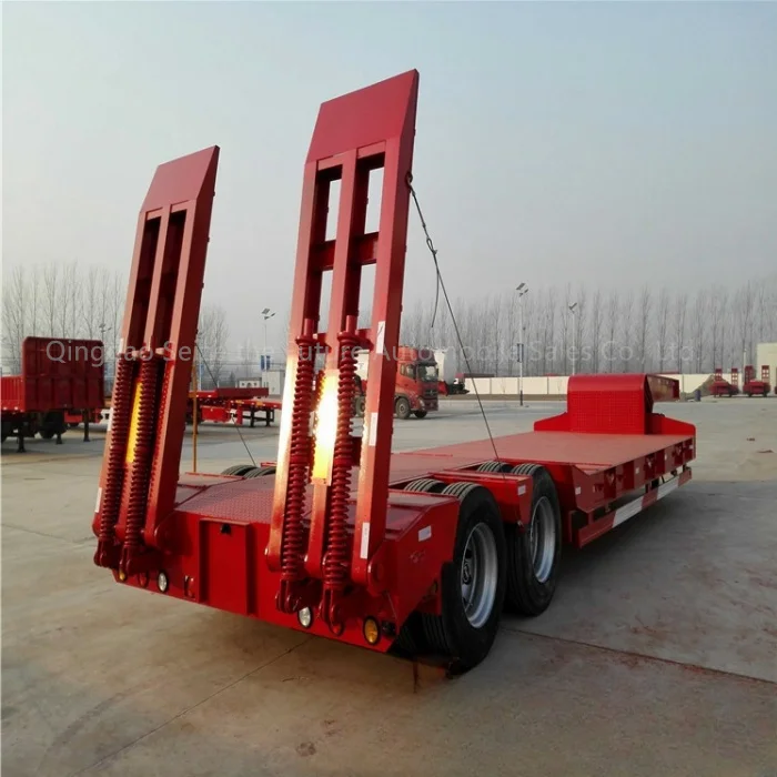 Heavy Duty Low Loader  Concave Lowboy 3 Axles 60t Low Bed Lowbed Trailer