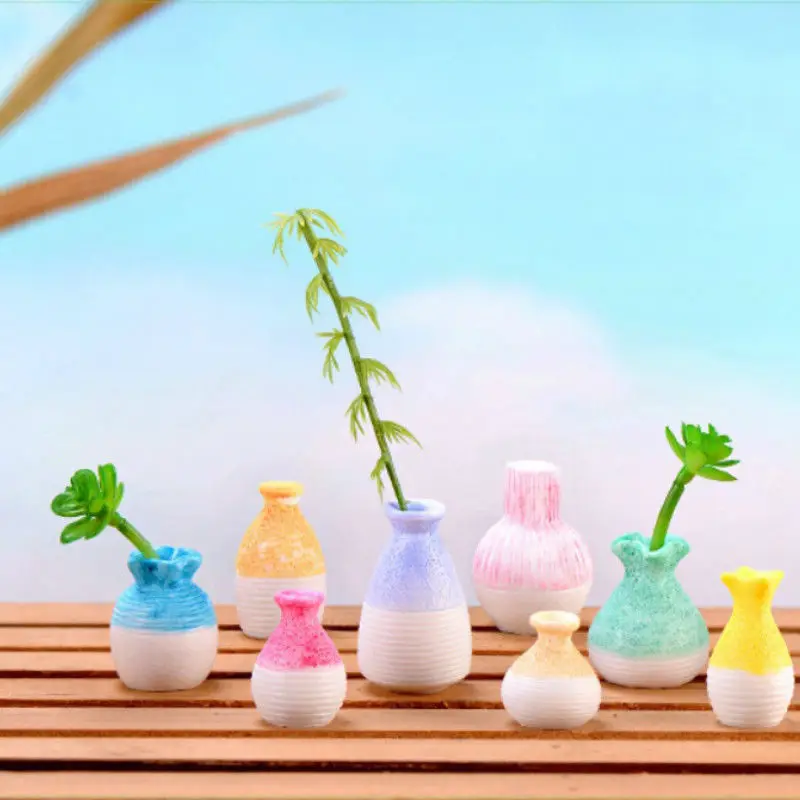 Simulation Creative Mini Vase Miniature Doll Micro Landscape Decoration DIY Resin Craft Model
