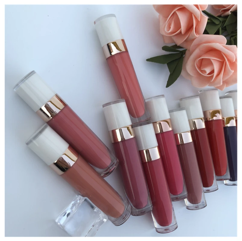 2023 New vegan long lasting waterproof luxury mineral red matte liquid lipstick 44