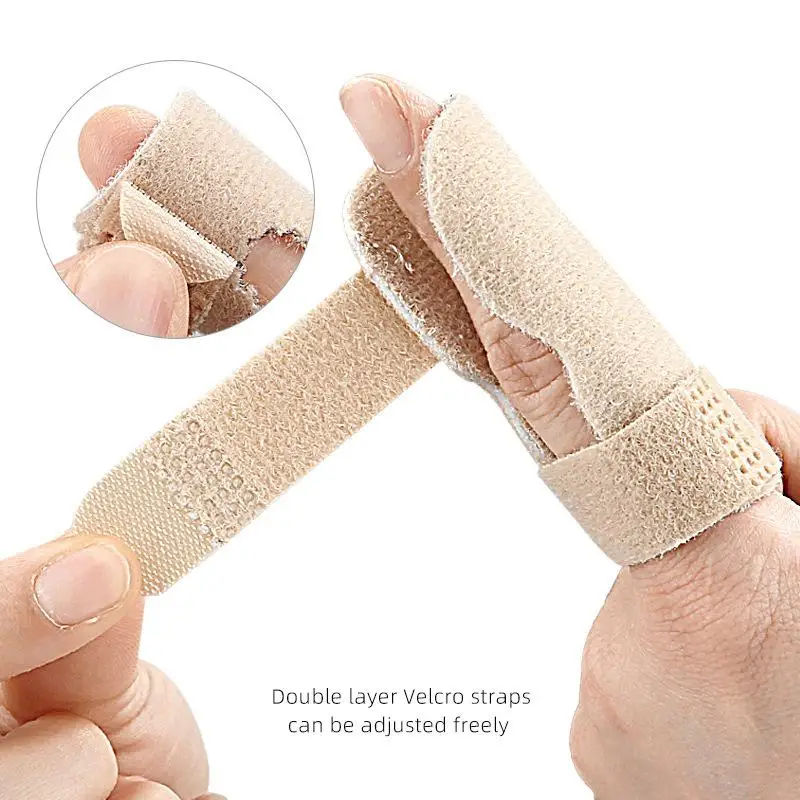 Finger retainer with self-adhesive adjustable fixed finger protective cover