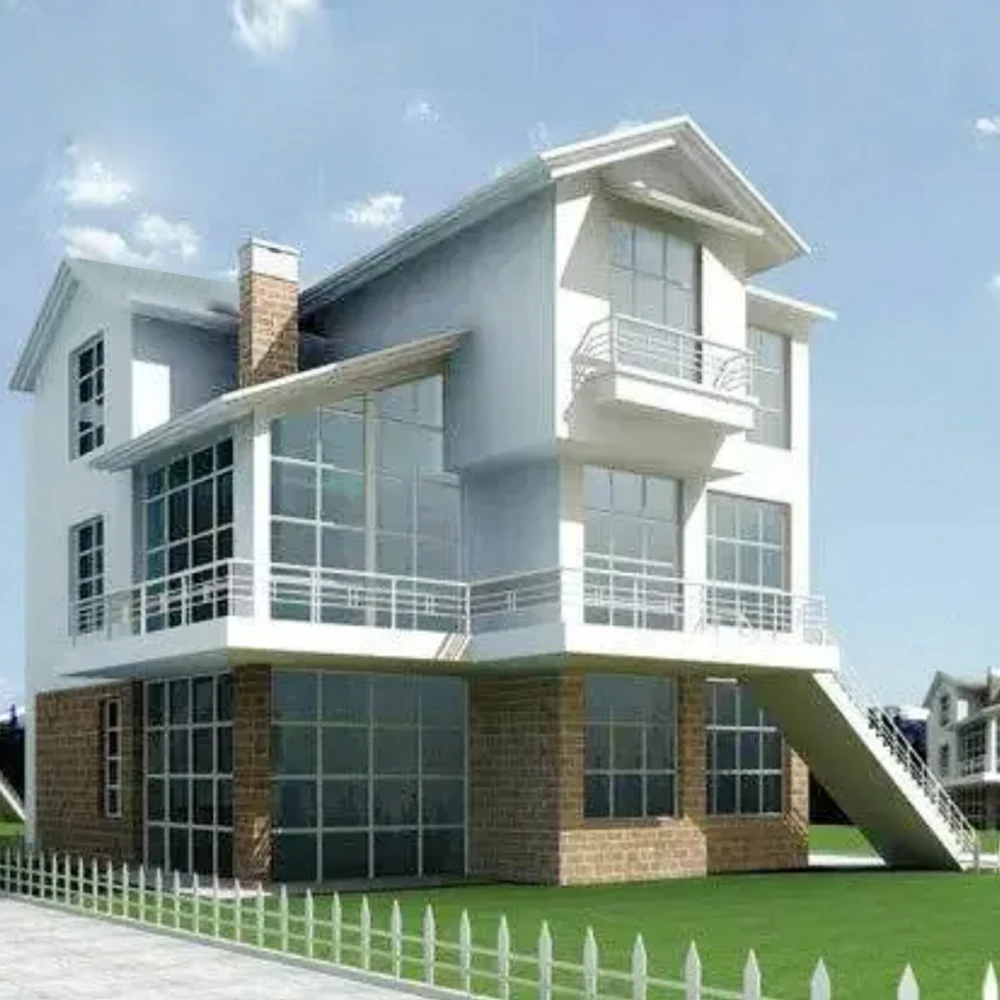 Modern Prefabricated Villa Steel Structure Building Construction