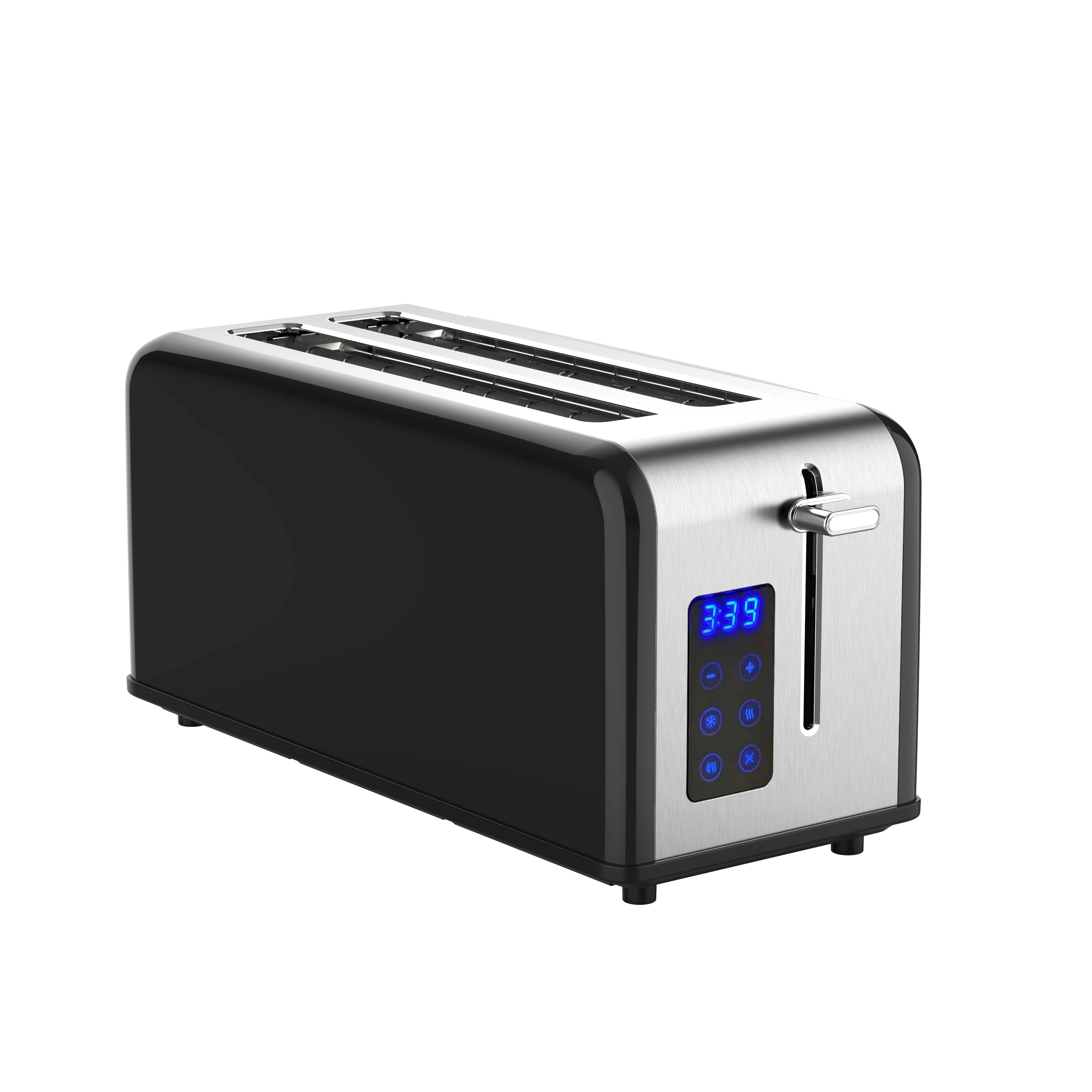 Stainless Steel Small Kitchen Appliances Factory Long 4 Slice Retro Style Hot Sale Toaster with Dust Sale