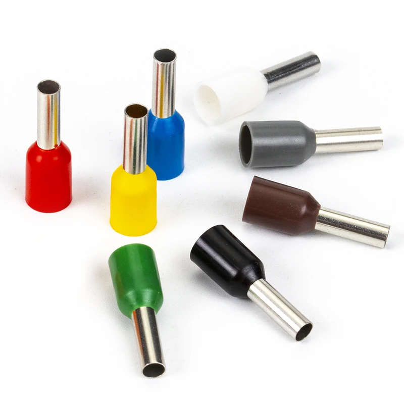 E0508 E1008 E1508 E7508 E2508 E4009 E6012 Tubular Insulated Wire Connector ferrules Terminal Cable Crimp Cable Sleeve for 0.5-6m