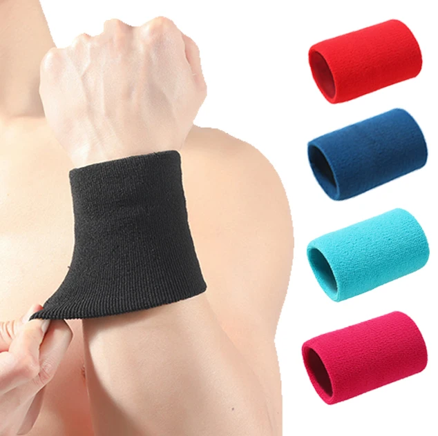 Custom Orthopedic Elastic Sports Gym Wrist Sweat Cotton Sweatband Wristbands With Logo Custom