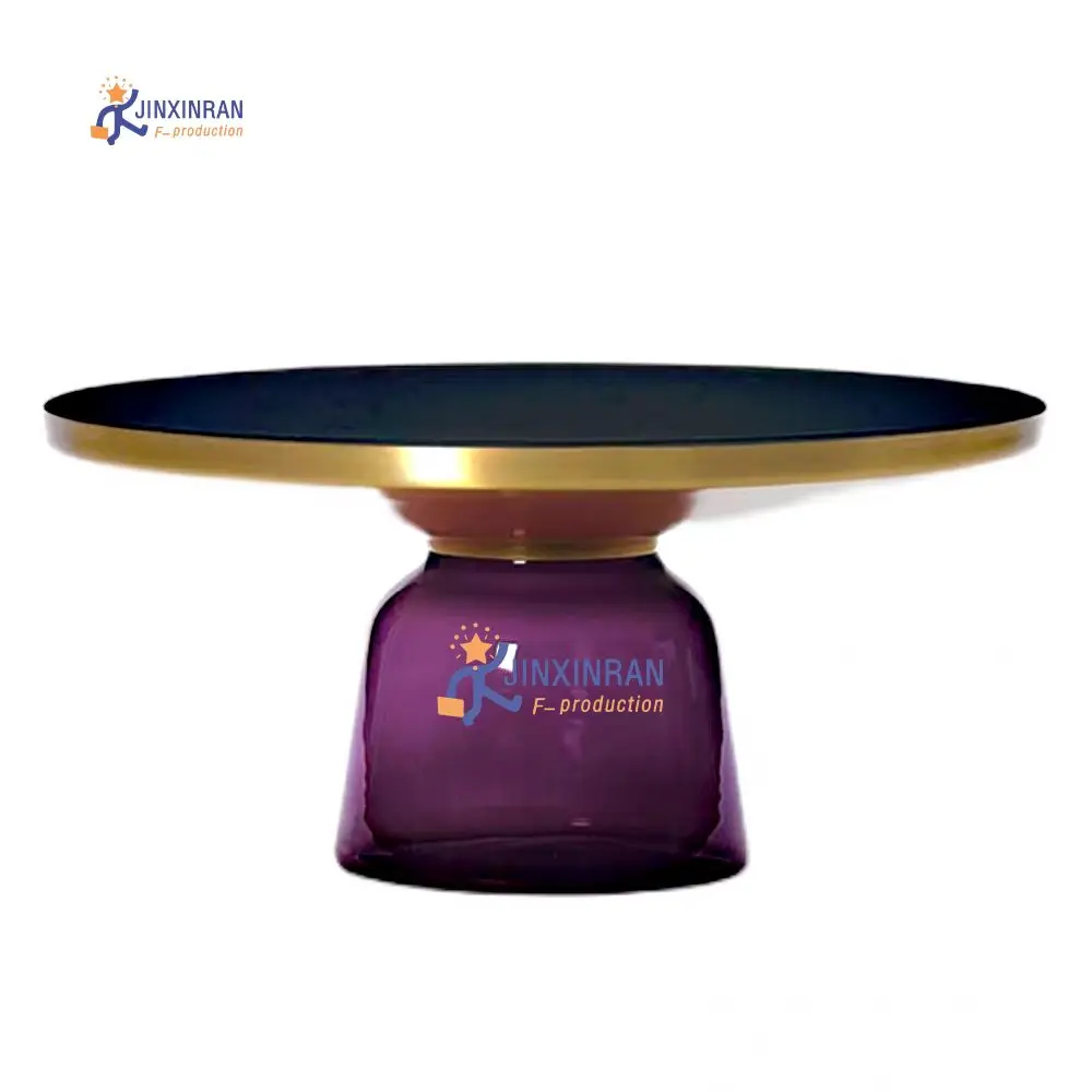 Professional Acrylic Round Coffee Table in Living Room Simple Glass Coffee Table