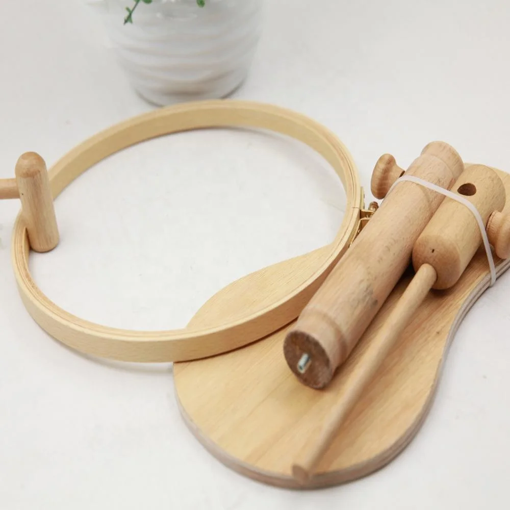 Wholesales Adjustable Embroidery Frame Diy Art Wooden Embroidery Hoop Stand For Beginners