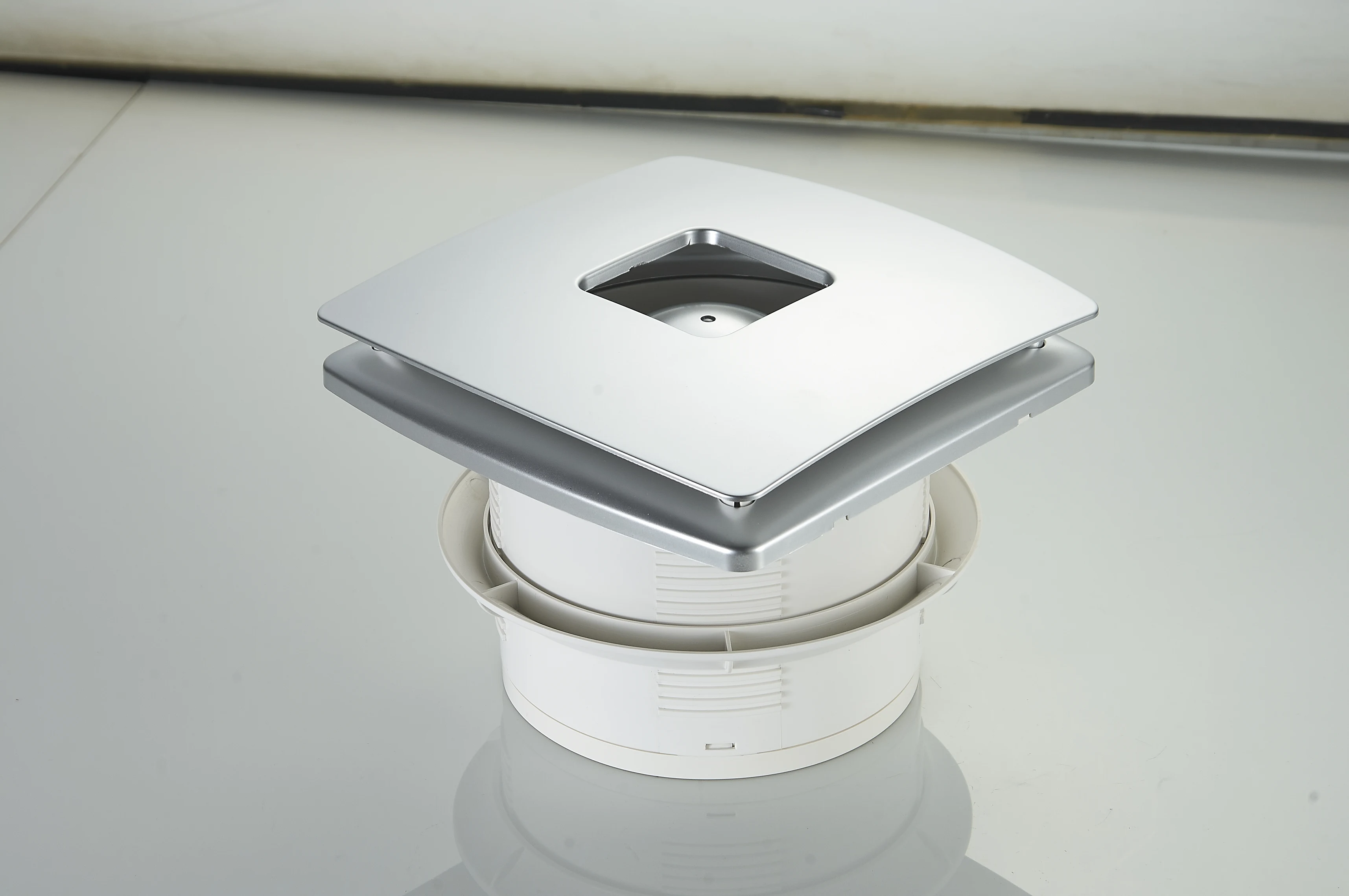 Ball bearing motor smart 6inch exhaust fan 110 CFM duct white square quiet ceiling fan or wall mounted fan  with timer&humidity