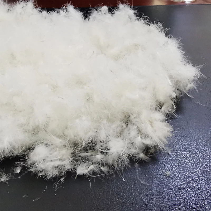 Wholesale Price White Professional High Filling Power 80% Washed White Duck Down for Bed Linings