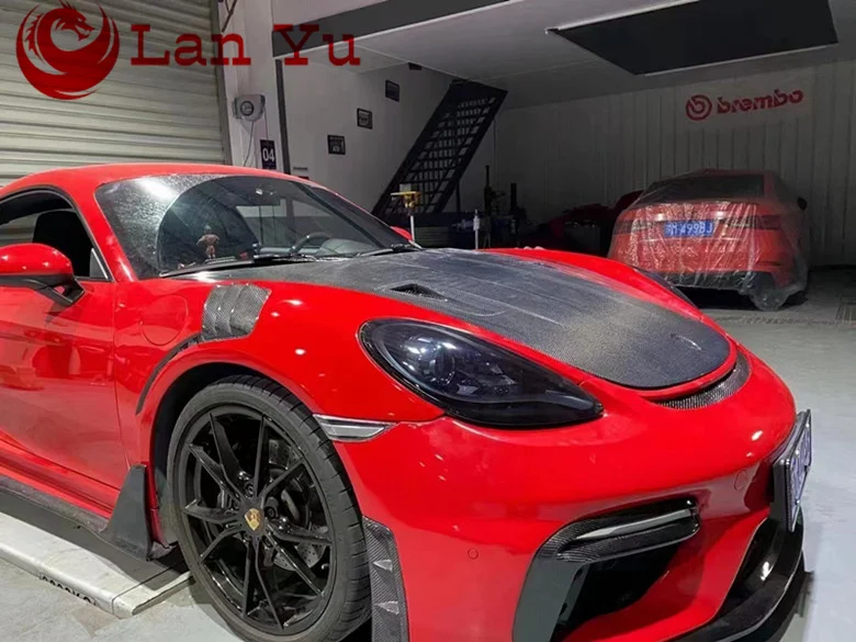 HALF CARBON FIBER FRONT FENDER FOR 2016-2018 PORSCHE CAYMAN 718