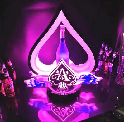 Club bar beer wine bottles plastic rechargeable colorful customized logo led light bottles display glorifiers