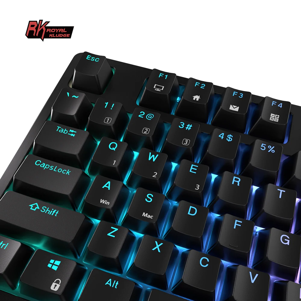Overseas warehouse Royal Kludge RK87 kabellose tastatur gaming keyboard 75% pbt keycaps usb tkl rgb mechanical keyboard wireless