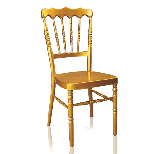 Good quality gold stackable wedding metal and chavari chairs