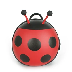 Supercute Mini PU Hard Shell Kids Child Toddler Anti Lost Strap Toddler Backpack Animal Ladybug Shaped