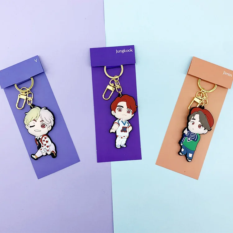  Лидер продаж брелок из ПВХ в стиле Kpop Stars Bangtan Q