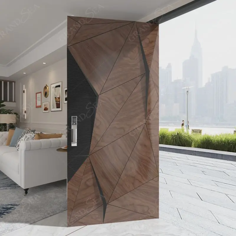 Superhouse Stainless Steel Entrance Door Exterior Security Front Pivot Door Modern Entry Aluminum Pivot Door