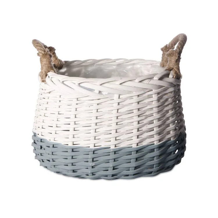 
Wicker plant pots and plants indoor flower baskets 