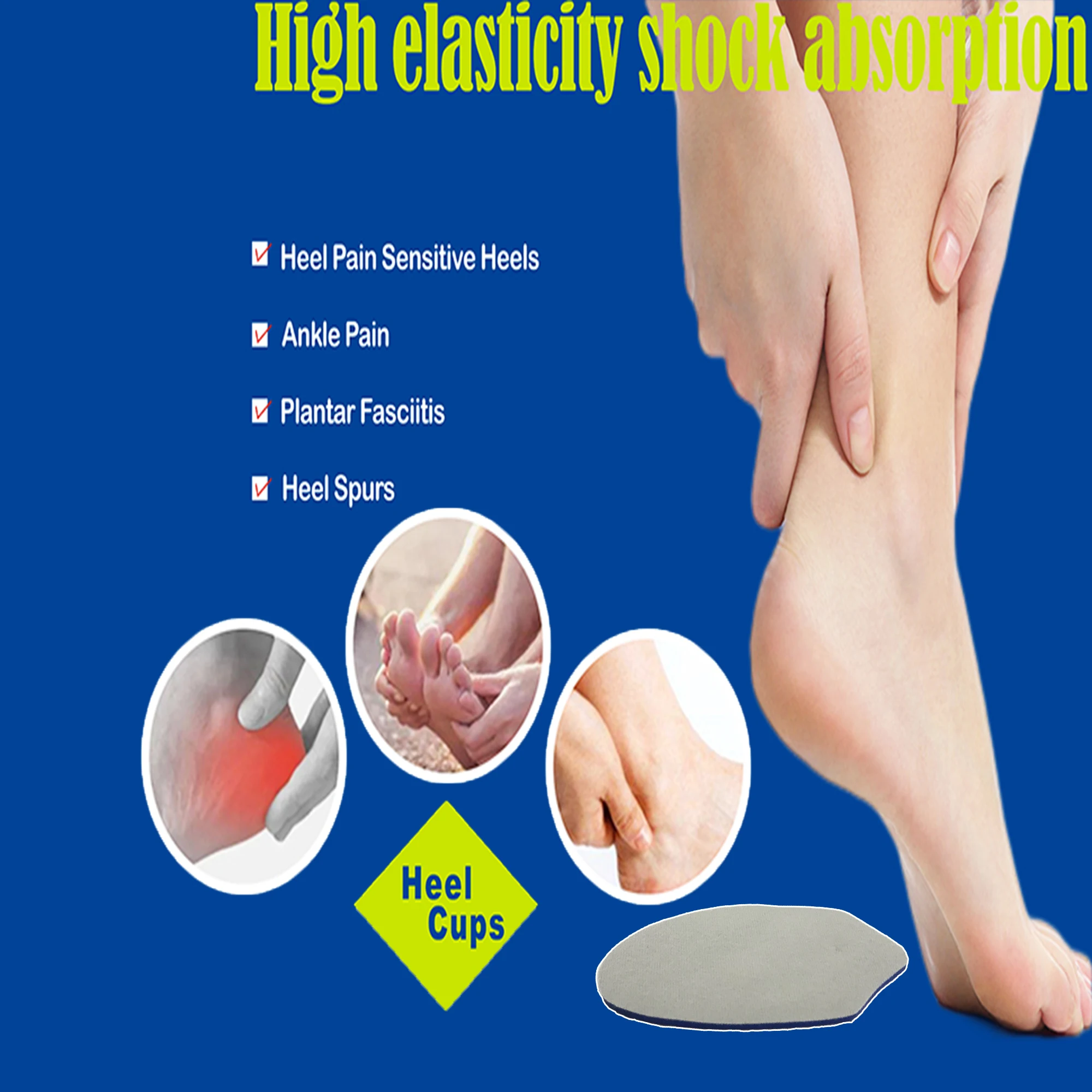 shoe heel pad gel heel pads 3/4 arch support shoe insole