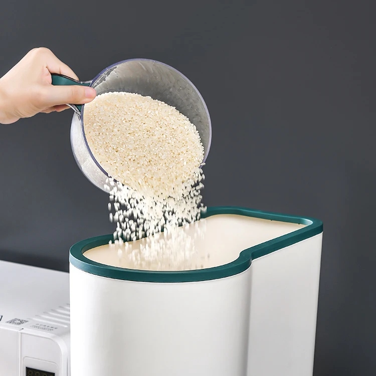 Wholesale 10kg Durable Plastic Rice Bucket Ricer Box Rice Storage Box With Lid