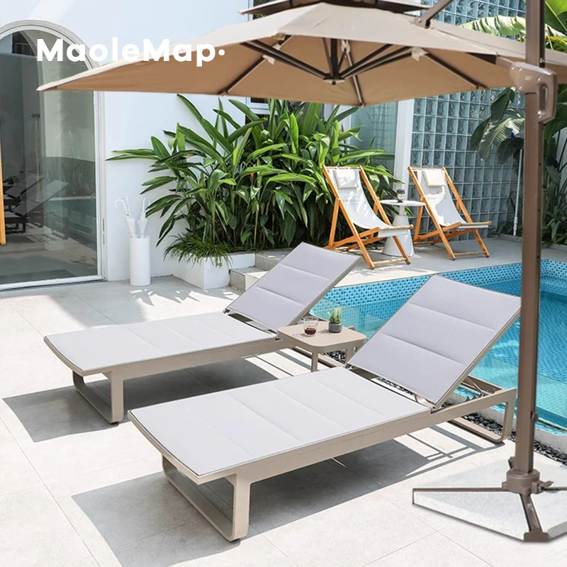 nordic beach bed cafe patio umbrellas & bases rattan sun lounger parasols umbrellas outdoor chaise lounge daybeds pool furniture