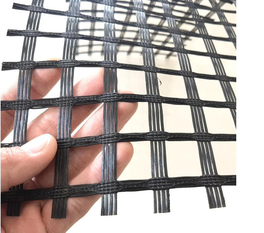 Bitumen Coating Road Paving Material Fiberglass Geogrid asphalt reinforcement fiberglass geogrid factory