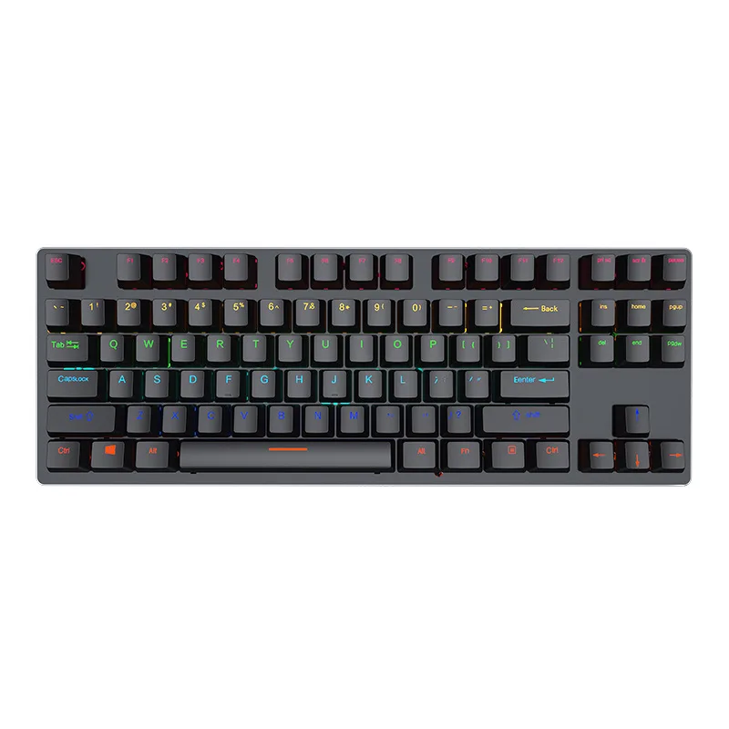 Hot Sell Sensitive Computer Desks Non-delayed Ergonomic 87 Keys USB Wired Gaming Mechanical Keyboard for Office