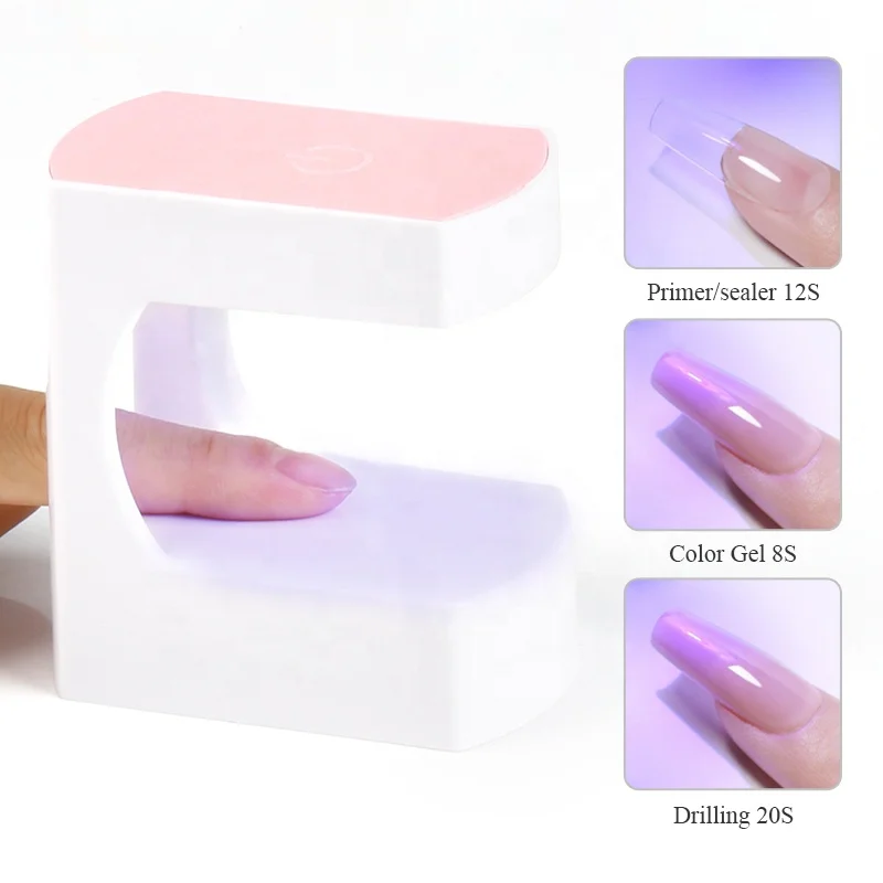 Mini UV LED Nail Lamp USB Portable Nail Light with Timer for Gel Nails Quicky-Dry Gel Polish Drying Lamp for Manicure Art DIY
