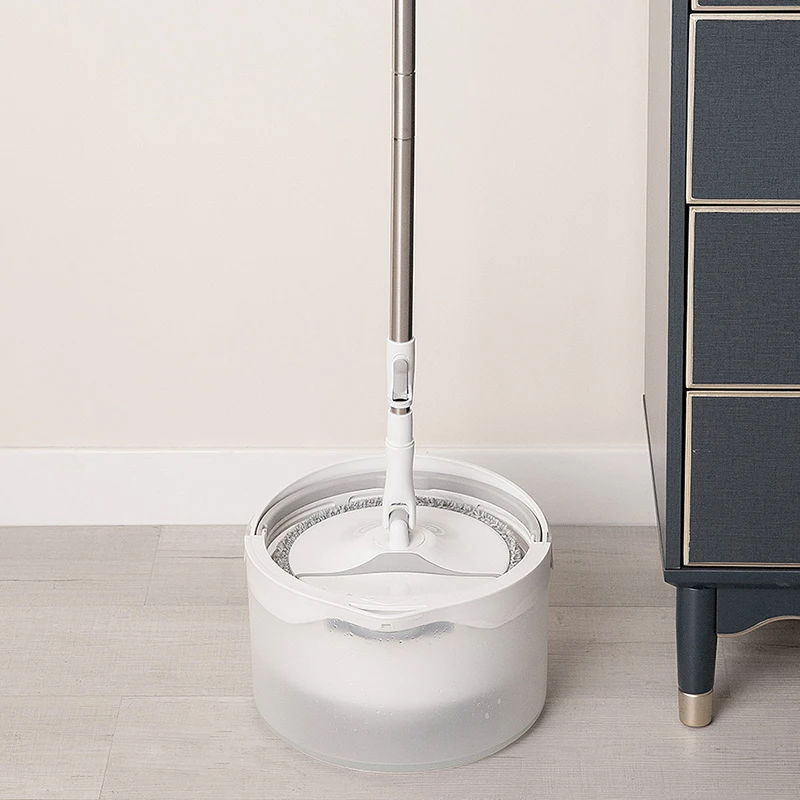 Home Idea New Product 360 Rotation Microfiber Lazy Spin Mop Bucket Set Dirty Clean Water Separation Bucket