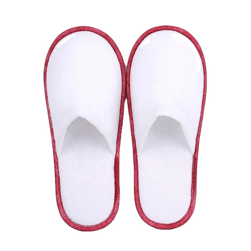 Factory Wholesale Low Price Indoor Bathroom Sandals Napped Fabric Adult White Bathroom Hotel Disposable Slippers For Colombia