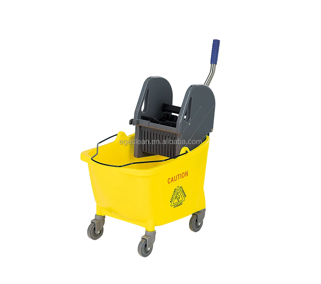 Commercial Sustainable Down-Press Plastic Cleaning BucketJanitorial supplies cleaning Single Bucket mops bucket with wringer