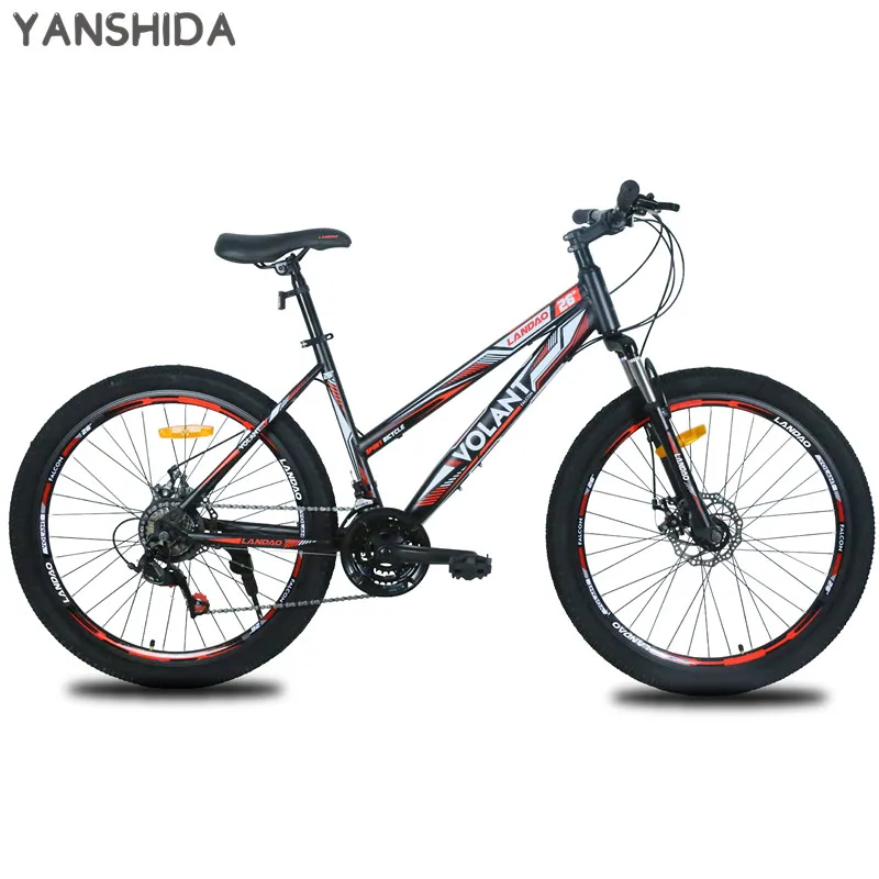 26*1.95 Adult Fixed Gear Bike 24 Speed Variable-speed Mountain Bicycle 26 Inch Wheel Road Race Sports Cycling Lightweight MTB