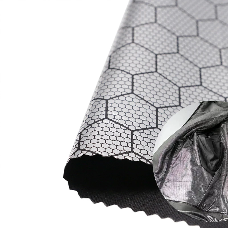 Теплоизоляционный пуховик с сотовым узором подкладка из композитной полиуретановой серебряной пленки теплоизоляционная ткань для хранения тепла