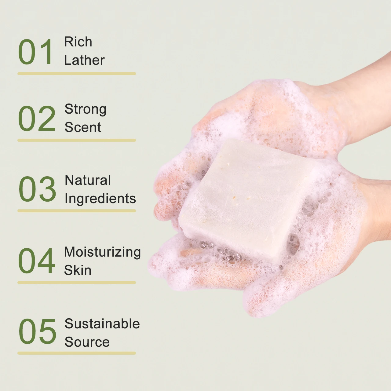 Oil Control Heavy Grit Organic Handmade Moisturizing Customized Packaging Natural Shea Butter Sea SaltOat Grains Mens Soap