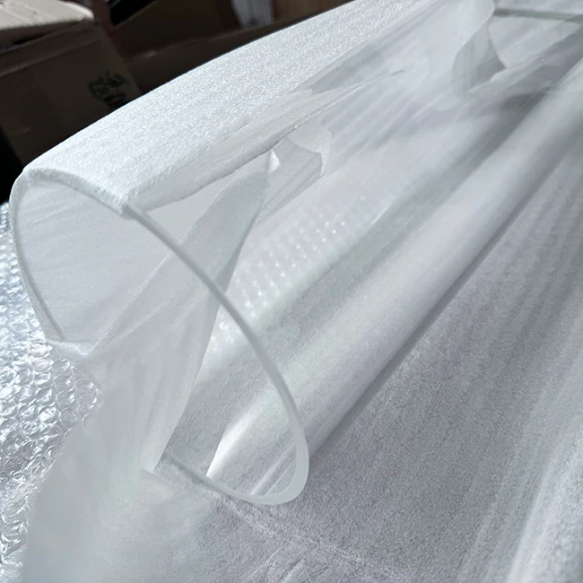 Factory wholesale clear fireproof 1200 degree proof  quartz tube with custom OD custom polished tubes