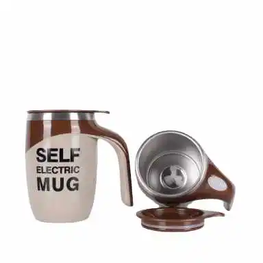 Stainless steel lazy Electric Auto Self Stirring Mug Coffee Mixing Cup 400ml