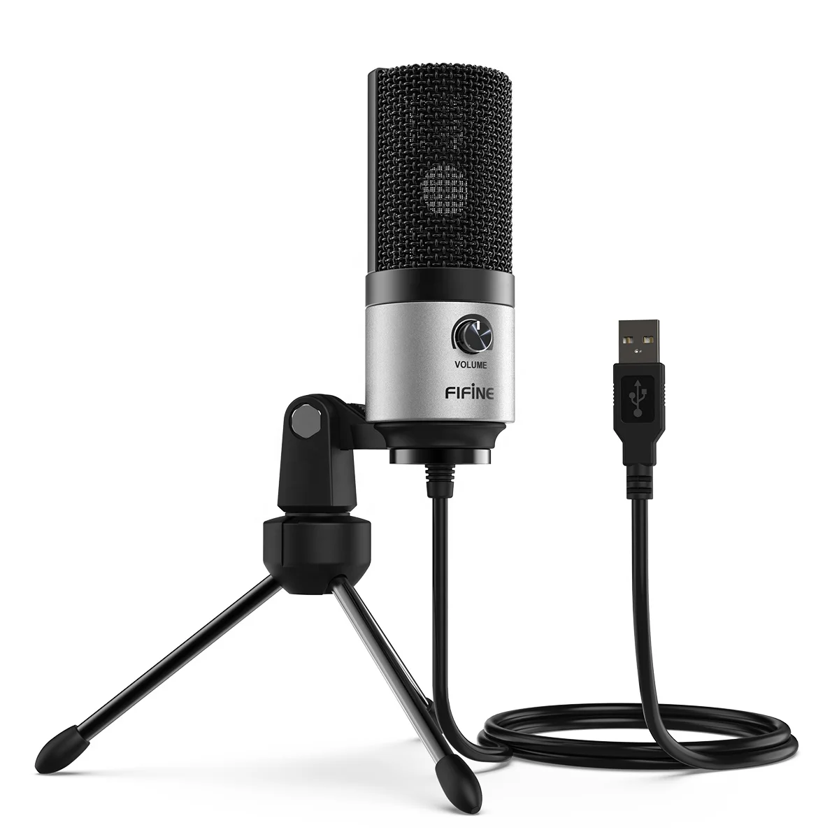 Fifine K669B микрофон металлический диктофон USB конденсаторный