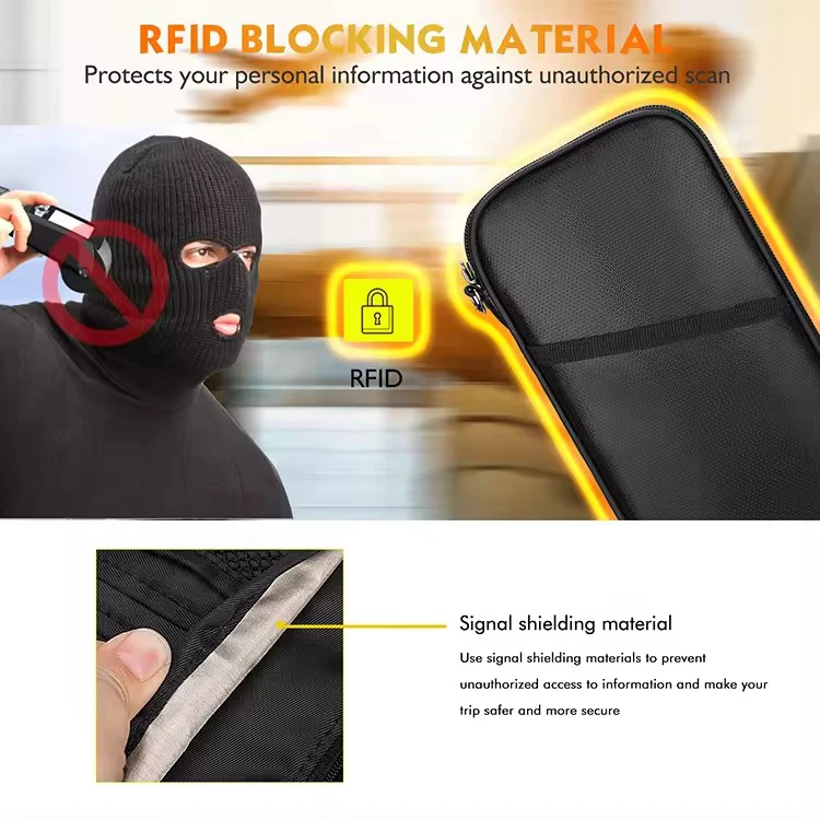 Men Waterproof Passport Wallet Card Holder With Coin Pocket Mens Clutch Passport Bag Cover ID Credit Card Holder RFID Fashion