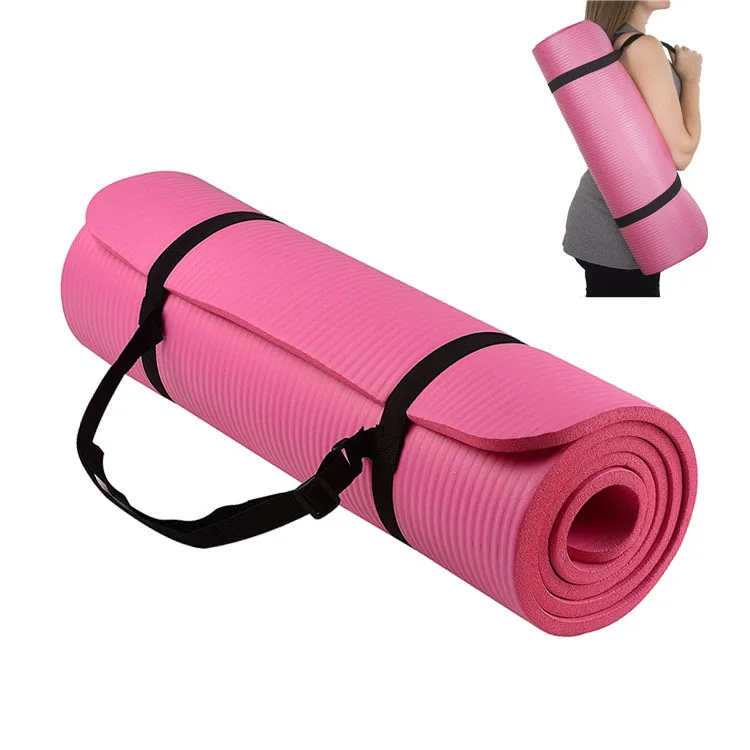 Wholesale No Slip Manufacturer Eco Friendly Yoga Mats 183cm Length 61cm Width 10mm Thickness Anti Tear Yoga Mat NBR Yoga Mat