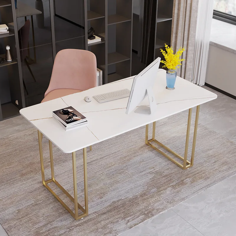 Nordic simple light luxury style marble slate desk office computer desk home writing table