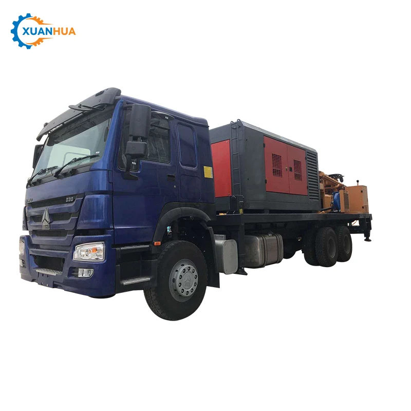 small portable borehole rotary drilling rig machine truck mounted 500/600 m water borehole mine drilling rig machine