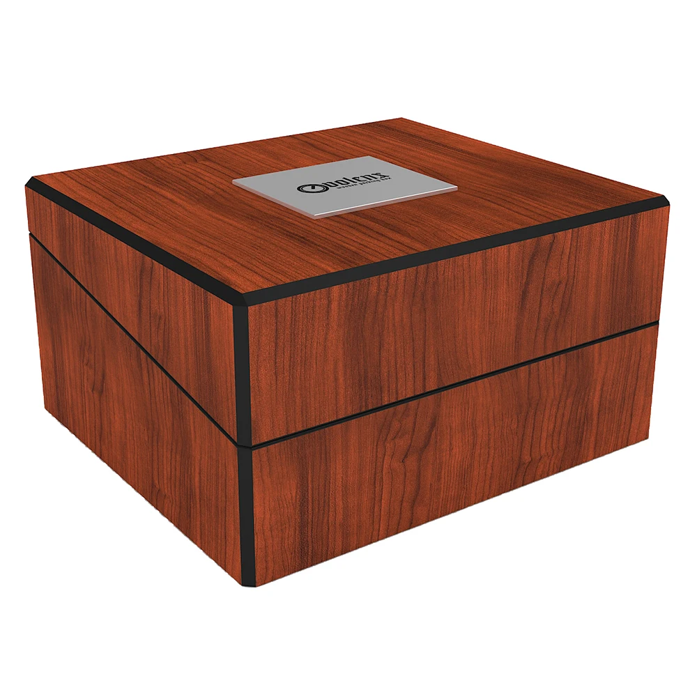 Wooden perfume box holds 3 perfume bottles for luxury custom logo