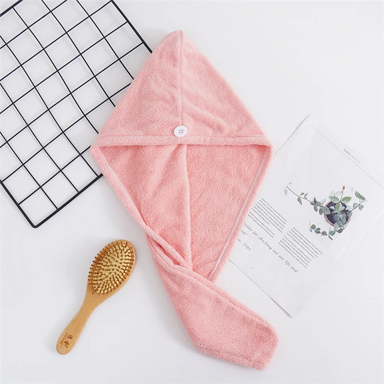  Factory direct high-density coral fleece dry hair cap absorbent thickened