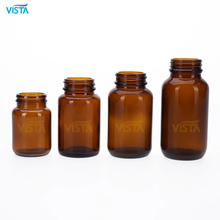100ml 120ml Amber Laboratory Chemical Glass Bottles Pharmecutical Glass Bottles With Scale Embossment Screw Finsih
