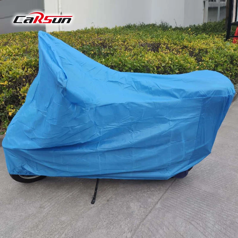 
170T Motor Cover Blue Motorcycle Windproof Buckle Waterproof Outdoor Exterior Accessories Bike Rain Dustproof Motor Cover 